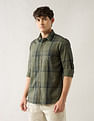 Arrow Sport Tartan Checked Regular Fit Shirt