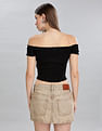 Tommy Hilfiger Regular-Fit Cotton Off-Shoulder Neck Crop Tops