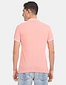 Calvin Klein Men Pink Institutional Heathered Cotton Pique Polo Shirt