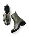 U.S. Polo Assn. Women Nadia  Leather Combat Boots