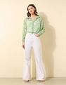 U.S. Polo Assn. Women Relaxed Fit Chiffon Sheer Shirt