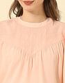 U.S. Polo Assn. Women Yoke Embroidered Top