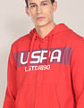 U.S. Polo Assn. Brand Print Hooded Sweatshirt