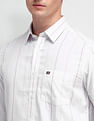 Arrow Sport Manhattan Slim Fit Vertical Striped Shirt