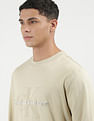 Calvin Klein Crew Neck Monogram Print Sweatshirt