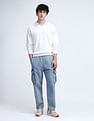 Flying Machine Relaxed Fit Solid Sweatshirt