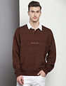 Calvin Klein Shirt Collar Panelled Sweatshirt