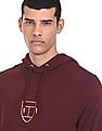 Tommy Hilfiger Men Maroon Tonal Embroidered Crest Sweatshirt
