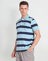 Arrow Sports Horizontal Stripe Cotton Polo Shirt