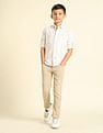 U.S. Polo Assn. Kids Boys Vertical Striped Regular Fit Shirt