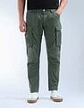 Flying Machine Mid Rise Relaxed Tapered Fit Trousers