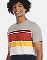 Aeropostale Men Multi Colour Crew Neck Striped T-Shirt