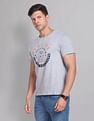 AD by Arvind Crew Neck Graphic Print T-Shirt