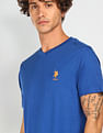USPA Innerwear V-Neck Embroidered Logo I638 Lounge T-Shirt - Pack Of 1
