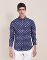 U.S. Polo Assn. Rounded Cuff Star Print Cotton Casual Shirt