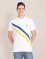 U.S. Polo Assn. Diagonal Stripe Pique Polo Shirt