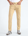 Flying Machine Mid Rise Slash Slim Tapered Jeans