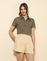 U.S. Polo Assn. Women Regular Fit Solid Polo Shirt