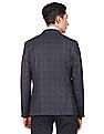 Tommy Hilfiger Men Navy Tailored Regular Fit Check Formal Blazer