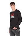 Flying Machine Long Sleeve Brand Print T-Shirt