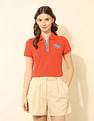 U.S. Polo Assn. Women Regular Fit Brand Printed Polo Shirt