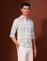 U.S. Polo Assn. Grid Tattersall Checked Pure Cotton Shirt