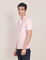 U.S. Polo Assn. Ribbed Collar Heathered Pique Polo Shirt