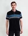 U.S. Polo Assn. Denim Co. Horizontal Striped Muscle Polo Shirt