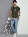 Calvin Klein Flock Monogram Slim Fit T-Shirt
