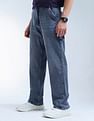 Flying Machine Cobain Loose Fit Whiskered Jeans