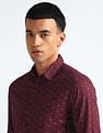 Flying Machine Geometric Print Cotton Shirt