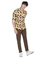 Flying Machine Abstract Print Cotton Shirt