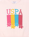 U.S. Polo Assn. Kids Crew Neck Patterned Knit Cotton Sweater