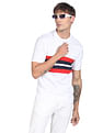 Flying Machine Horizontal Stripe Cotton Polo Shirt