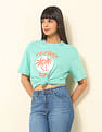 U.S. Polo Assn. Women Boyfriend Fit Brand Printed T-Shirt