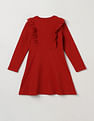 Tommy Hilfiger Kids Girls Ruffle Fit And Flare Dress
