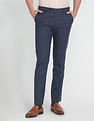 Arrow Patterned Weave Smart Flex Trousers