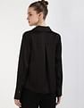Calvin Klein Jeans Regular-Fit Polyester Spread Collar Top