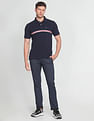 Arrow Sports Engineered Stripe Cotton Polo Shirt