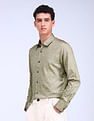 Flying Machine Floral Print Sateen Shirt