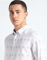 Flying Machine Geometric Print Cotton Shirt