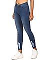 Flying Machine Women Mid Rise Distressed Jeans