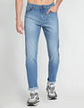 Flying Machine Slash Slim Tapered Fit Mid Rise Jeans