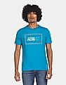 Aeropostale Men Blue Crew Neck Cotton T-Shirt