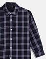 Tommy Hilfiger Kids Boys Checks Regular-Fit Cotton Shirt