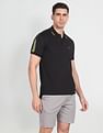 Arrow Newyork Ribbed Collar Solid Polo Shirt