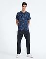 Flying Machine Pure Cotton Floral Print T-Shirt