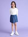 U.S. Polo Assn. Kids Girls Cotton Denim Skorts