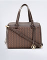 U.S. Polo Assn. Women Geometric Print Bowler Handbag