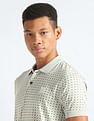 Flying Machine Jacquard Collar Pure Cotton Polo Shirt